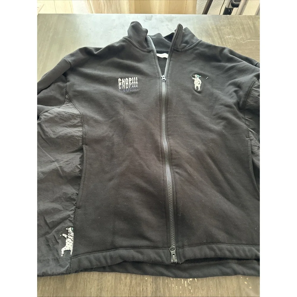 Graniph Lamb Chop Zip Jacket Black Embroidered Sheep Japan Rare XL Zombie